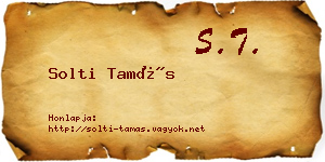 Solti Tamás névjegykártya